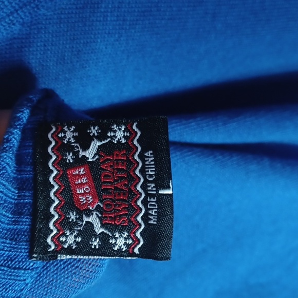 Chilling with my snowmies Christmas Sweater blue L - Picture 5 of 6